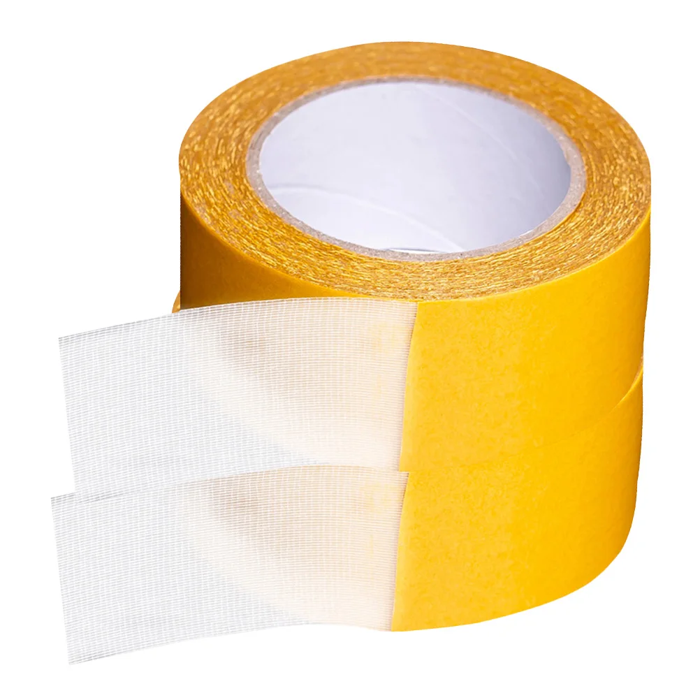 

2pcs Cloth-based Double-sided Tape 5cmx10m Heavy Duty Adhesive for Wall Decor Wedding Exhibitions Carpet Rug Sealing Repairing