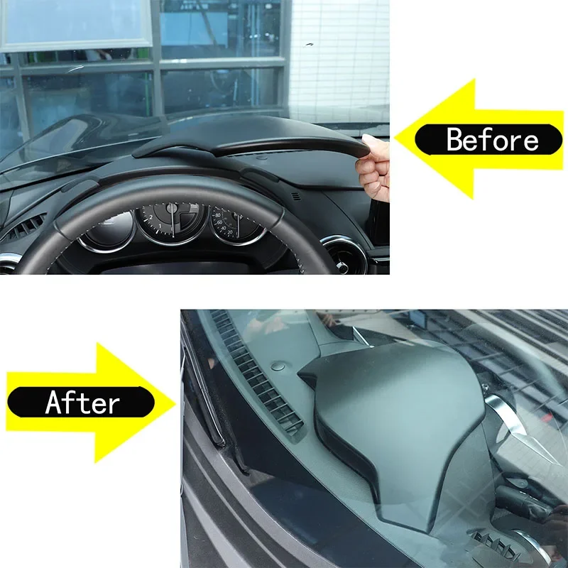 

1Pcs ABS matte black For Mazda MX-5 2016-2023 car dashboard decorative cover interior anti-scratch accessories car accessories