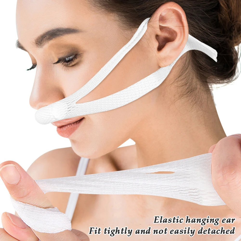 Rhinoplasty Recovery Nose Bandage Elastic Mesh Nose Fixation Strap Breathable Mesh Comfortable Ear-Loop Design For All-Day Wear