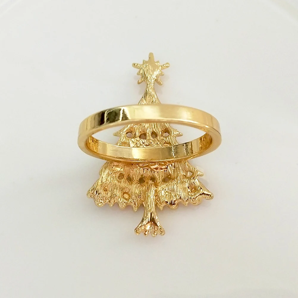 

4pcs Christmas Tree Napkin Buckles Holders Rings Xmas Table Decoration Favors Elegant Sparkling Design Luxury Party Wedding