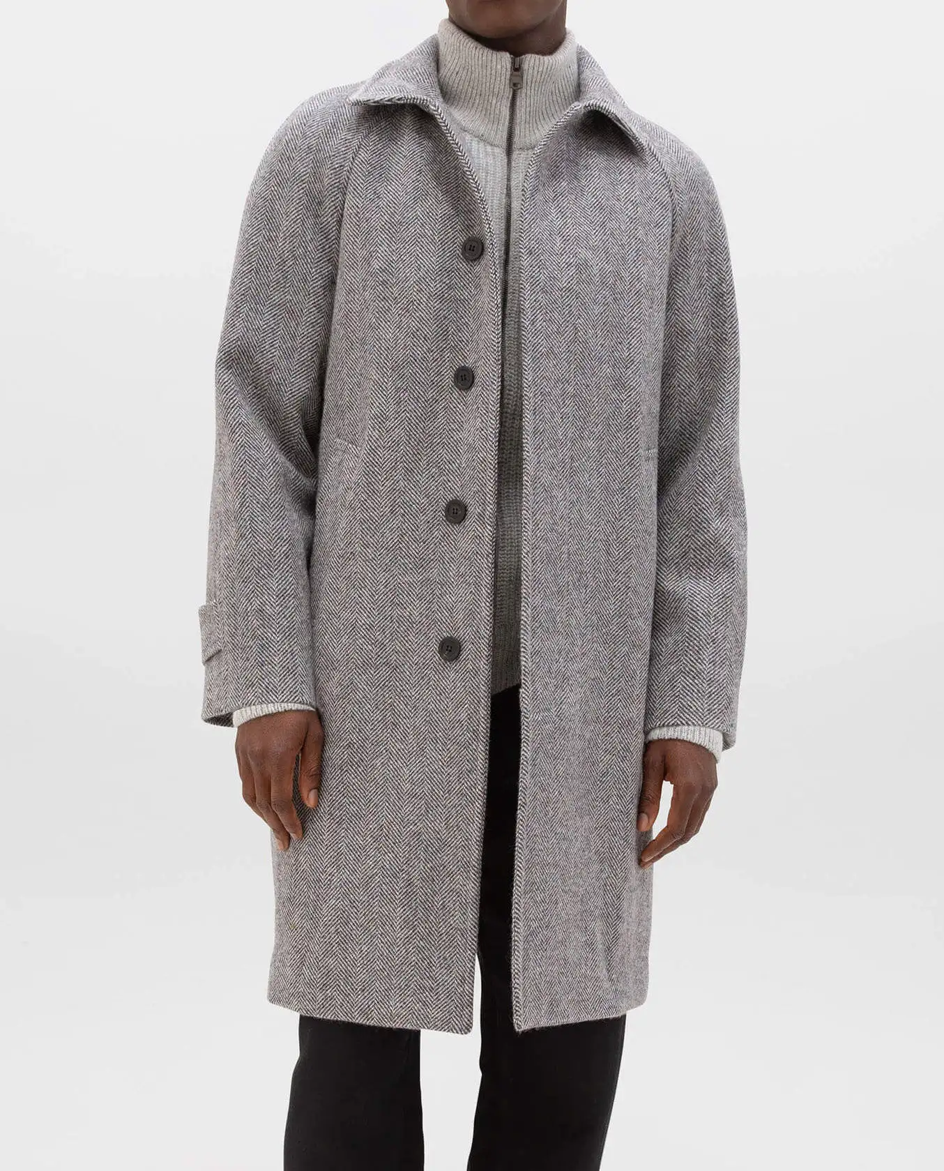 الرجال عارضة معطف طويل الصوف مزيج واحدة الصدر سترة السترة الدافئة معطف سميك الأعمال أبلى مخصصة