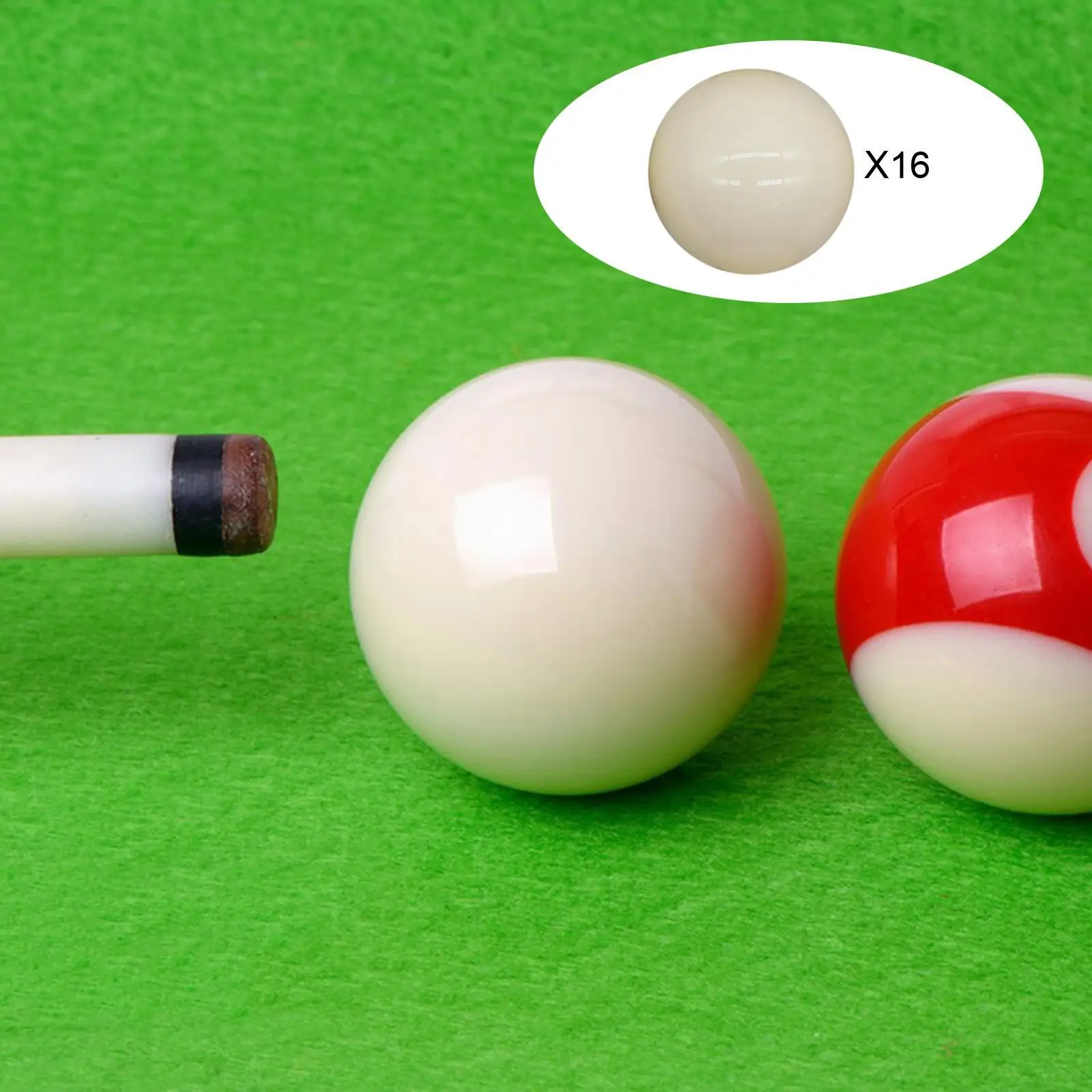 Pool Table Balls Resin Billiard Set 52.5mm White Cue Balls for Snooker Replacement Professional Game Room Supplies