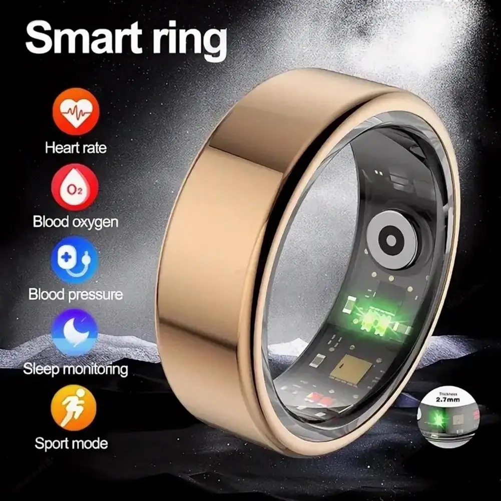 

Smart Ring Fitness Tracker Ring with Motion Tracking IP68 Waterproof Bluetooth-compatible Sleep Monitor Health Tracker Ring