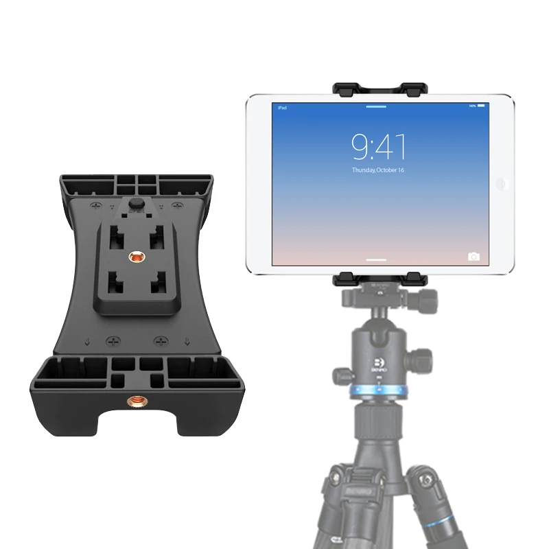 

Dual 1/4 Screw Tablet Phone Tripod Mount Adapter Clamp Holder for iPad Pro iPhone Galaxy Tab Surface Pro Selfie Stick