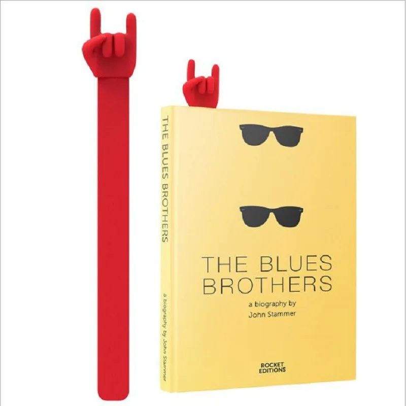 クリエイティブオフィスパーソナライズされた 3D 立体指の形のブックマーク楽しい読書ブックページクリップページディバイダー