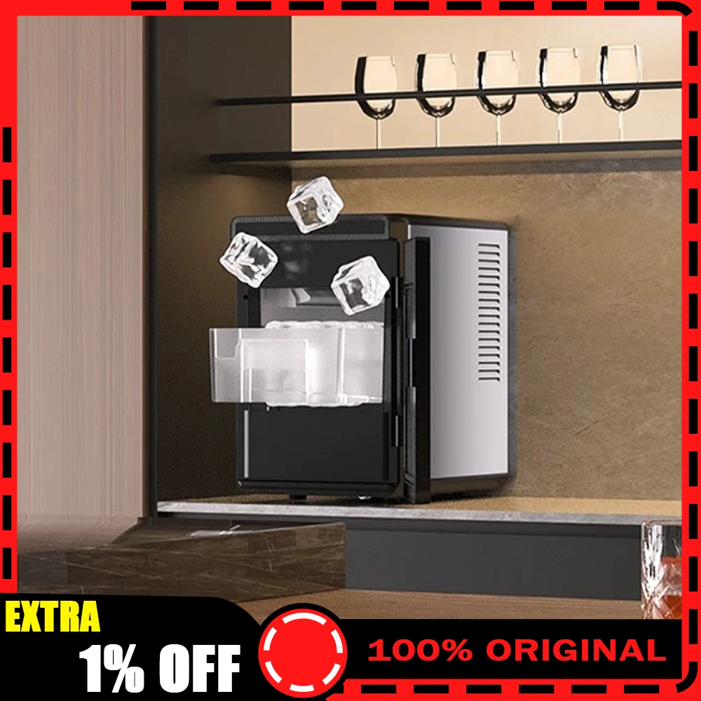 Nostalgia Electrics HZB-25PLUS Ice Machine Efficient Rapid Cooling Process Desktop Ice Maker Infrared Real-Time Sensor For Gifts
