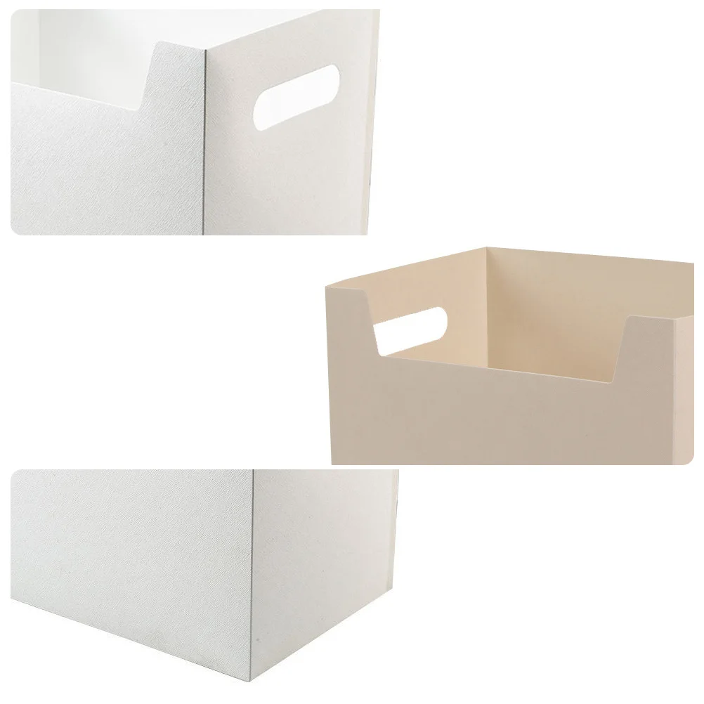 2Pcs File Storage Box Premium PP Plastic Desktop Organizer for Teachers Students Workers Waterproof File Container Simple