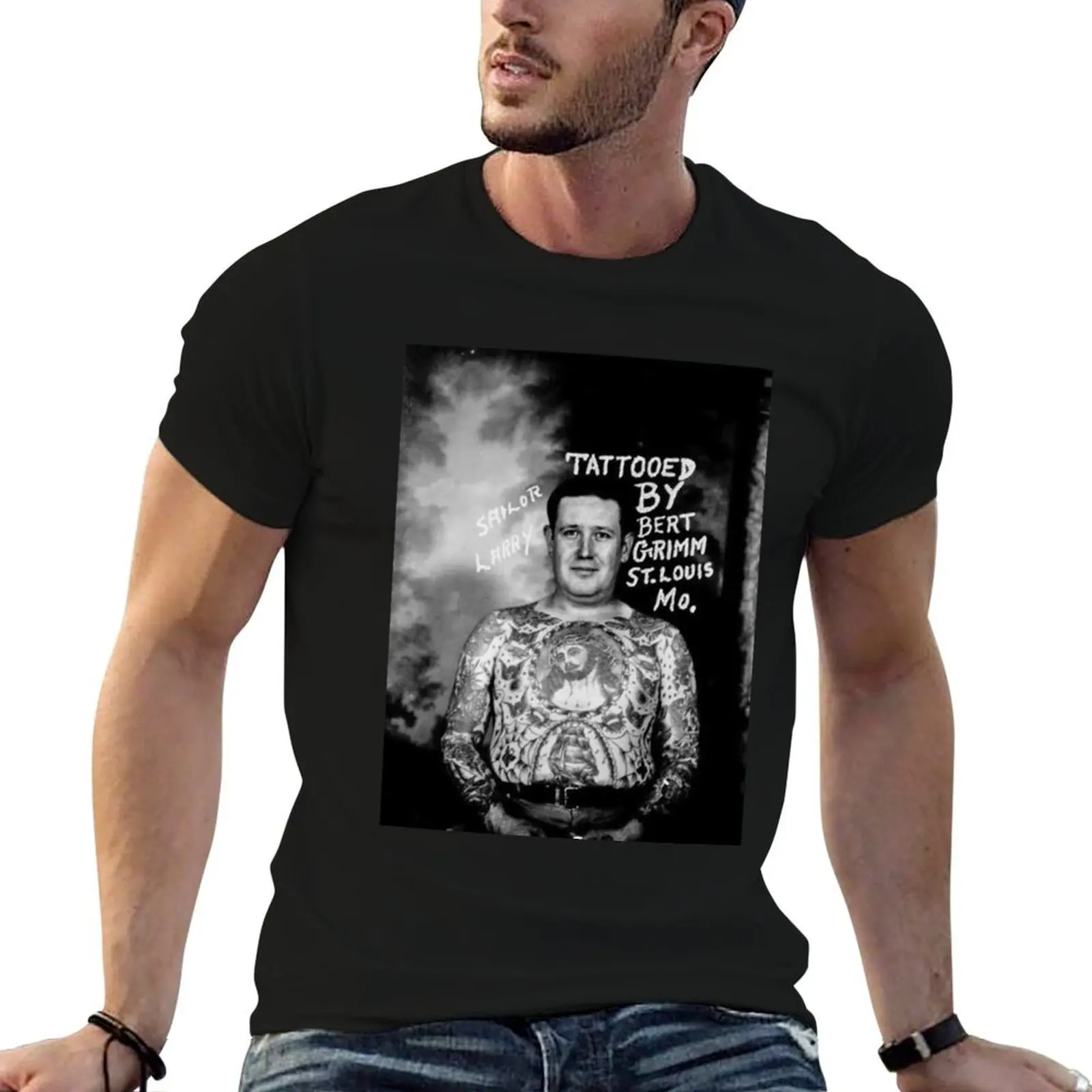 

Vintage Tattoo art on body - retro studio tattoos bizarre art T-Shirt sublime vintage t shirts fitted t shirts for men