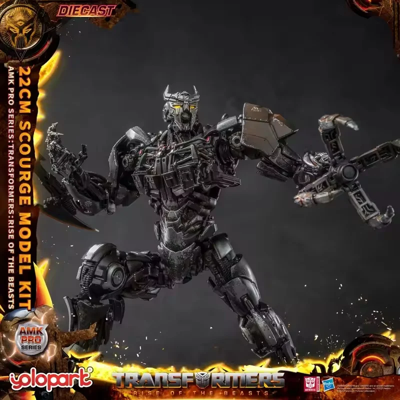 Original YOLOPARK TRANSFORMATION: Rise of the Beasts AMK PRO Series Scourge Model Kit Action Figures 22cm Child Toy Gift Custom