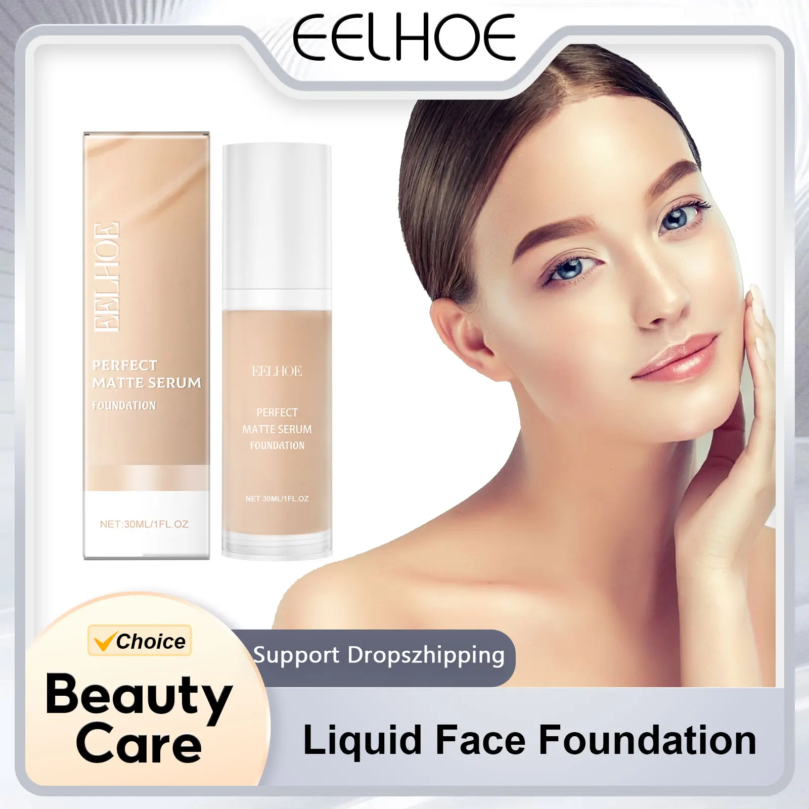 

Liquid Face Foundation Oil Control Improvement Colors Skin Tones Shrink Pores Collagen Concealer Corrector to Cover Dark Circles