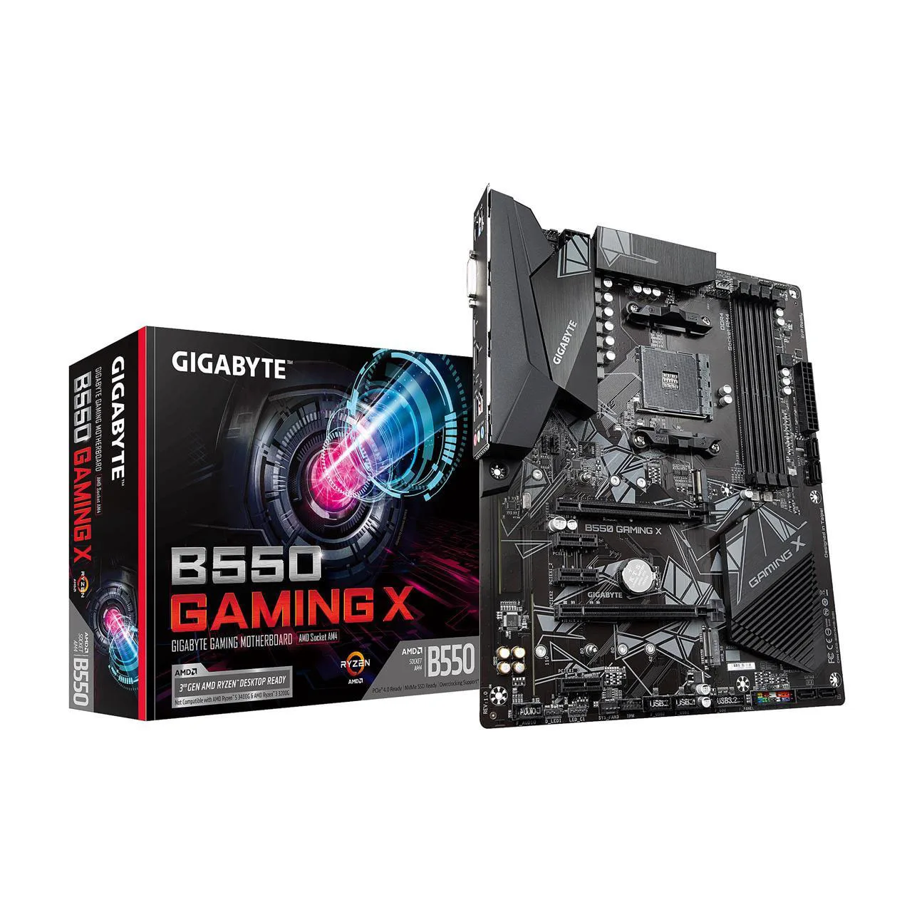 

For GIGABYTE B550 GAMING X AM4 AMD B550 ATX Computer Motherboard with Dual M.2 SATA 6Gb/s USB 3.2 Gen 2 PCIe 4.0