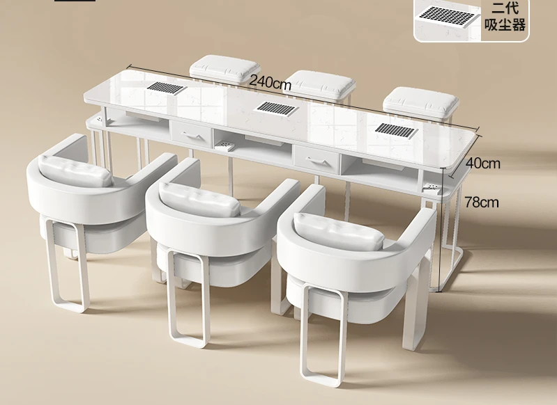 大理石のネイルアートテーブルとチェアセット,掃除機,ハイパワークリームスタイル,2.4m