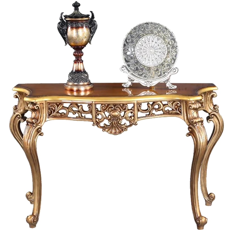 

Резной входной столик в европейском стиле, роскошный коридор гостиной, ретро-украшение входа, шкаф у стены