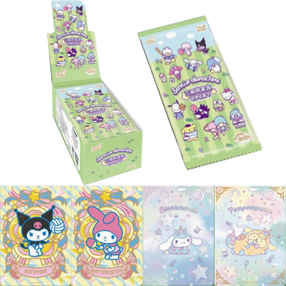 KAYOU Sanrio Card Mengmeng Classic Pack Vitality Film Genuine Sanrio Family Series Anime Collectible Cards Toys Gifts