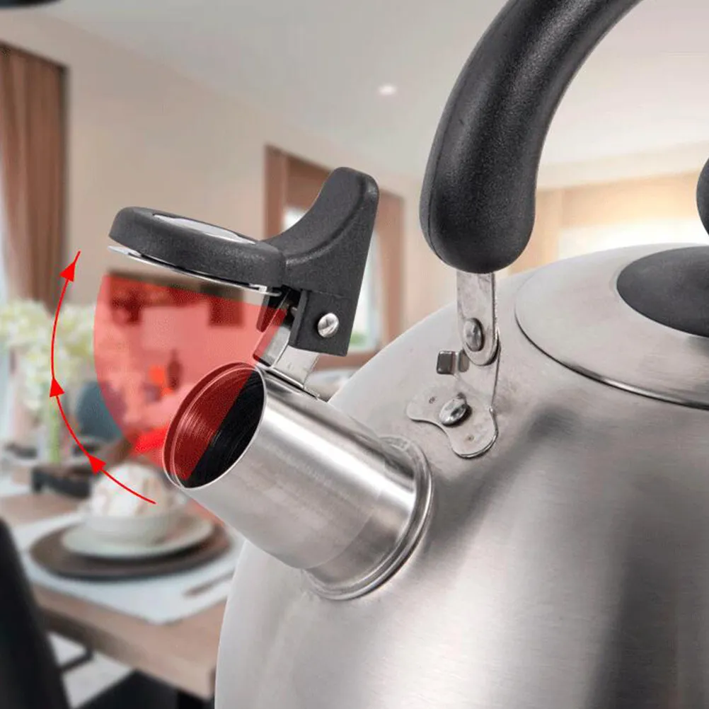 2Pcs Stainless Steel Plastic Whistling Kettle Flute Loud Boil Alert Flute for Tea Kettle Water Boiler Alarm System Accessories