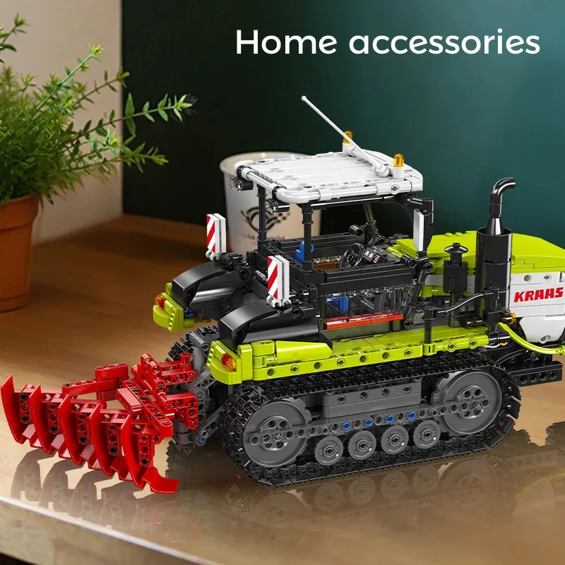 Molde rei 17093 carro técnico brinquedos o trator rastreador rc bloco de construção montagem enginerring caminhão tijolo crianças presente natal