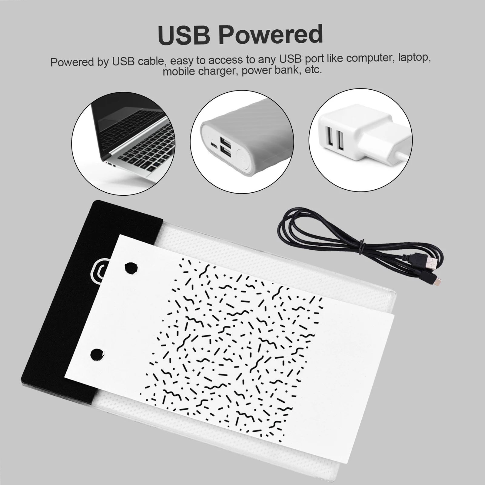 Flip Book Kit With Light Pad LEDLight Box 300 Sheets Drawing Paper Flipbook For Drawing Sketching Cartoon Creation ﻿ image 5