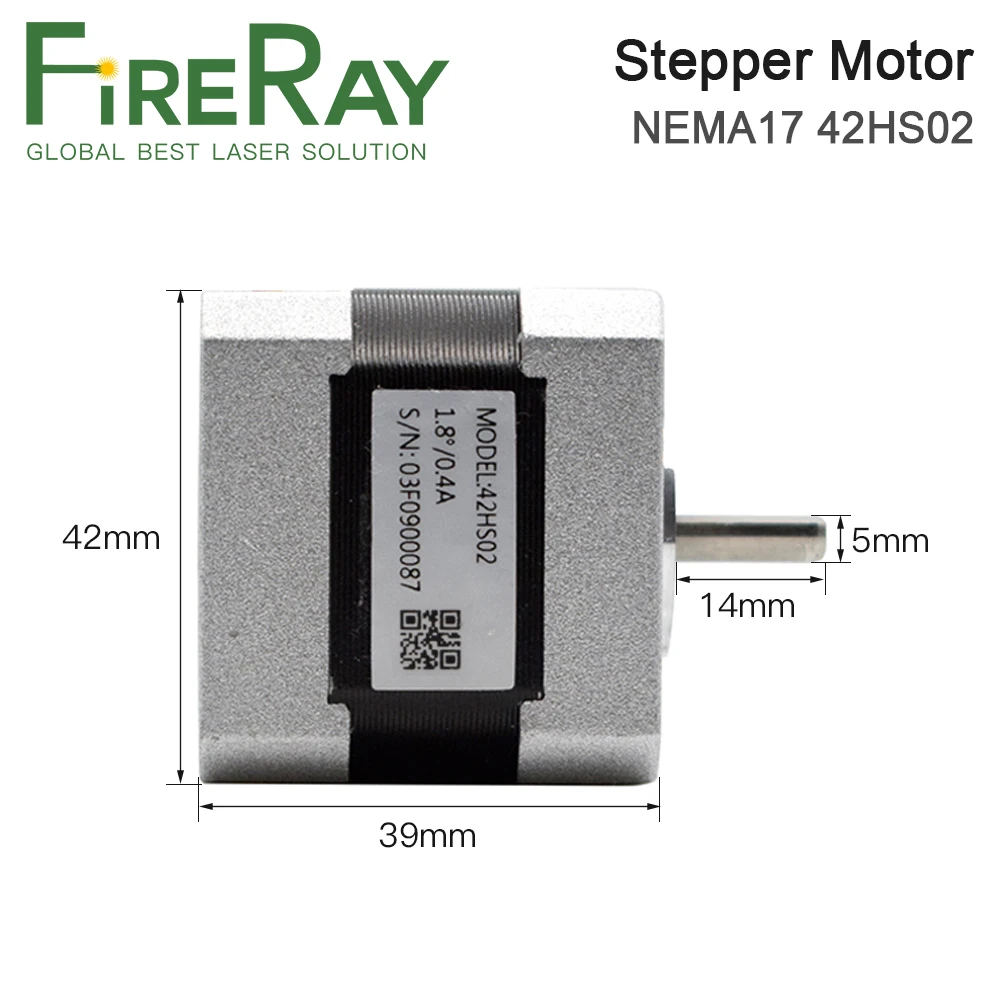FireRay Leadshine Nema17 2Phase Stepper Motor 42HS02 0.22N.m Shaft Dia.5mm Length 14mm For Co2 Laser Cutting Engraving Machine