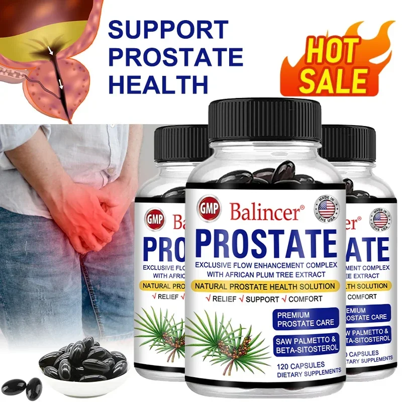 

Saw Palmetto Sitosterol Capsules for Men's Prostate Health, Hair Growth, Men's Health, Urinary Tract Health, Frequent Urination