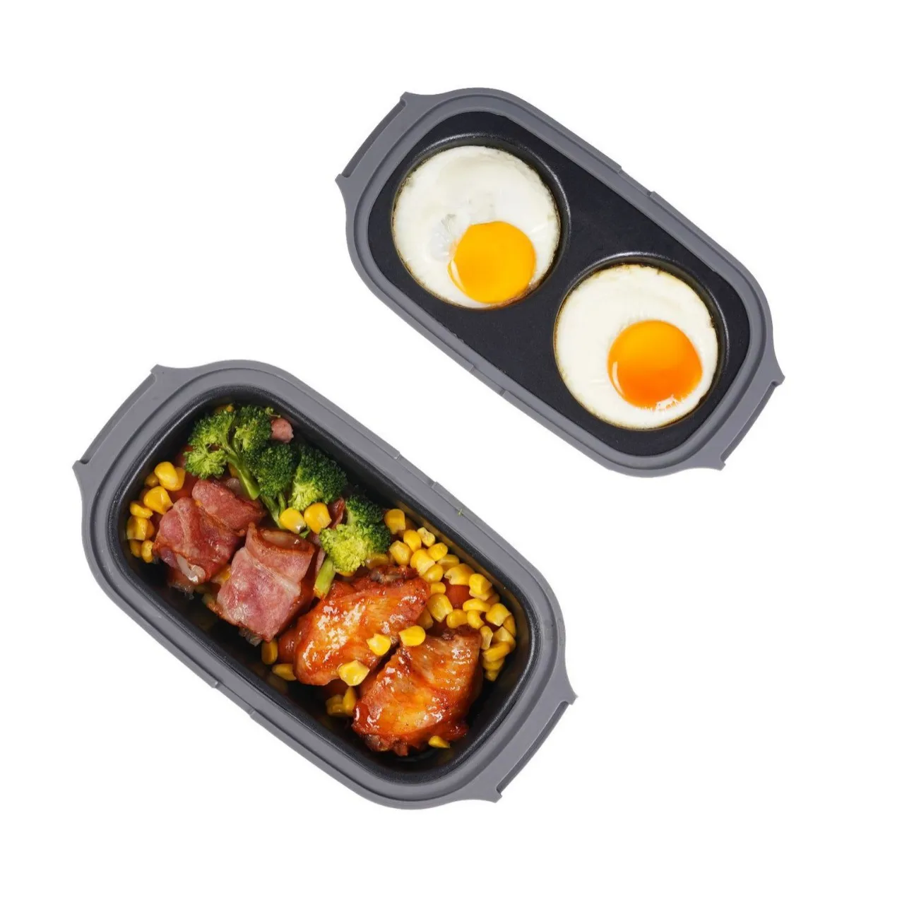 Toast Box Multifunctional Egg Baking Pan Toaster Microwave Oven Silicone Baking Pan Cake Mold