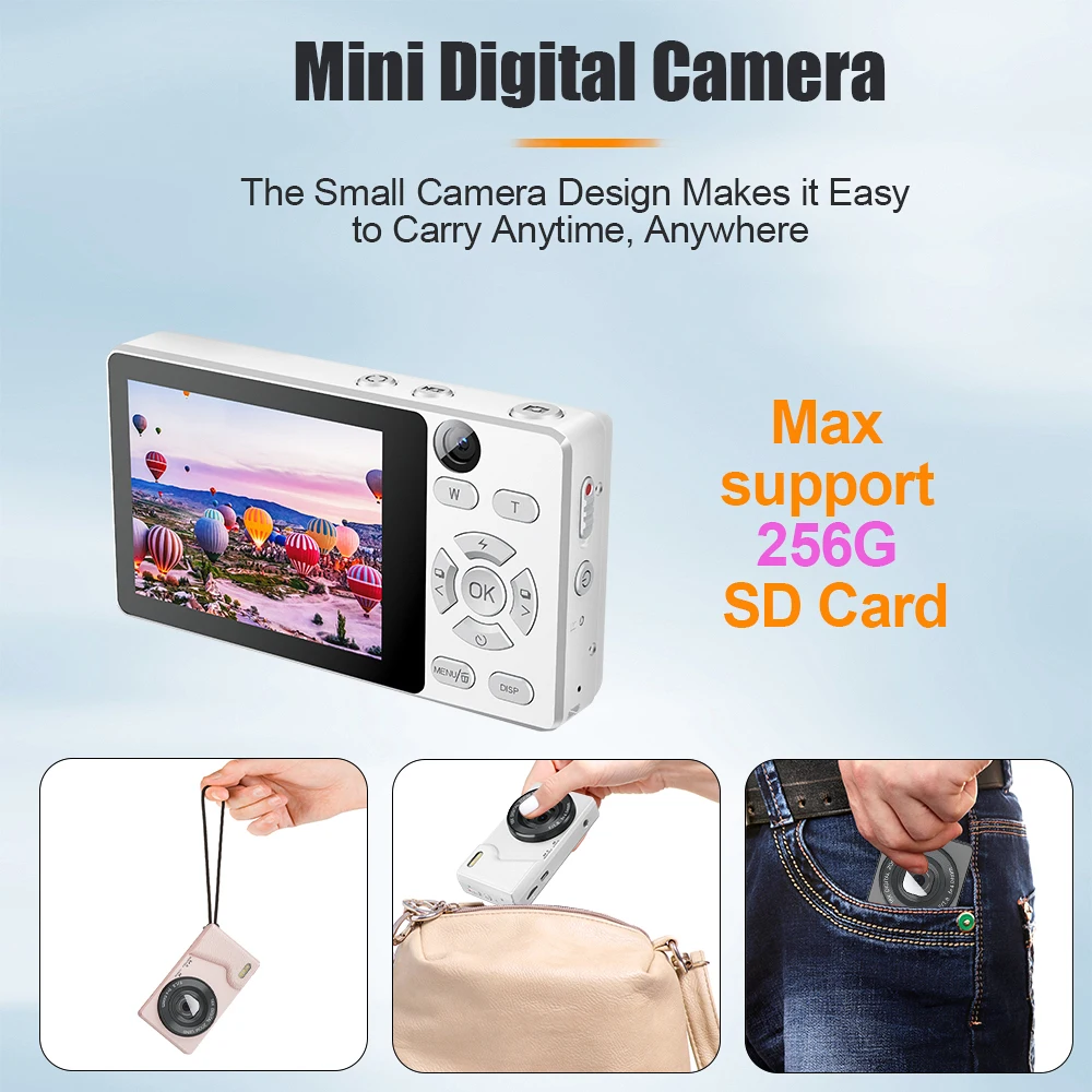 Vandlion A61 디지털 카메라 레트로 분위기 비디오 레코더 2000mAh 대용량 배터리 다중 필터 캠코더 어린이 선물용