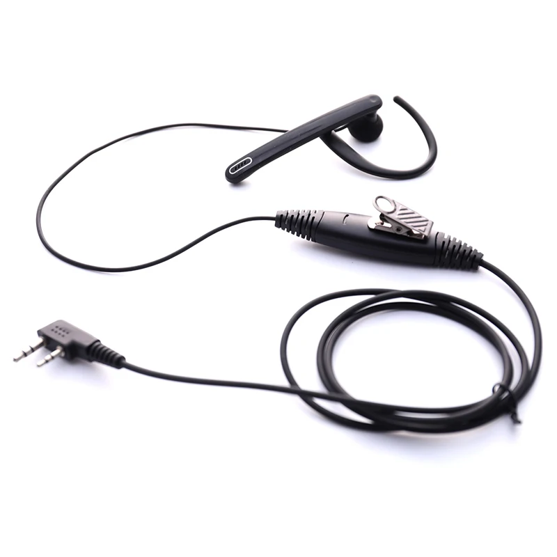 جديد الأذن قضيب سماعات 2 دبوس الأذن بار سماعة Mic PTT Mic التكتيكية سماعة ل اسلكية جهاز لاسلكي Uv-5r BF-888S UV-82 UV-8D