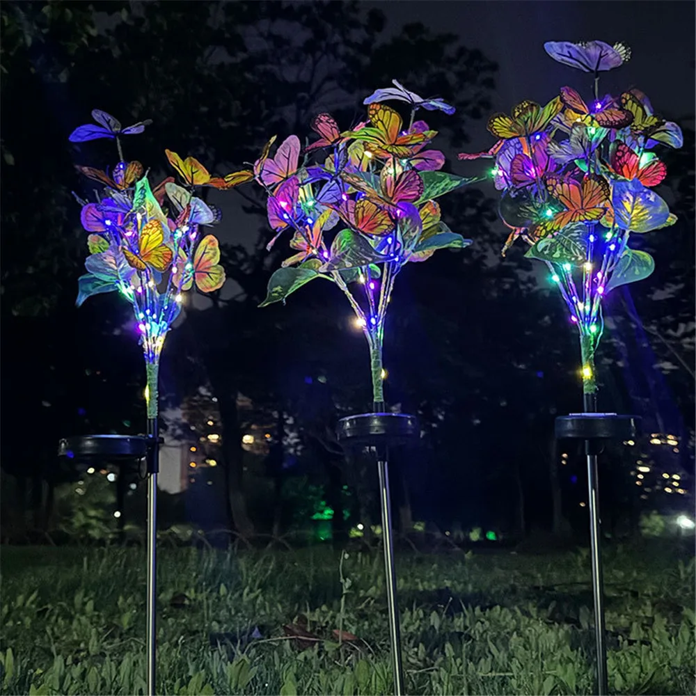 

Solar-Powered Butterfly Tree Light Featuring Lifelike Butterflies, Outdoor Solar Lawn Lights, Suitable for Garden Christmas