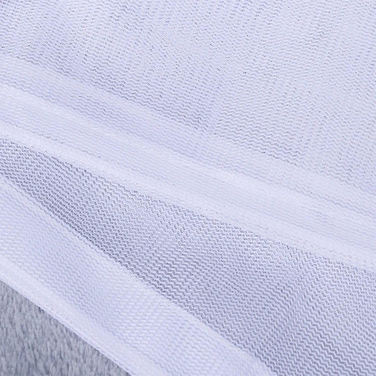 

3pcs Foldable Mesh Laundry White Clothes Protection Washing Bags S M L Sizes Drawstring Pocket Polyester Lightweight