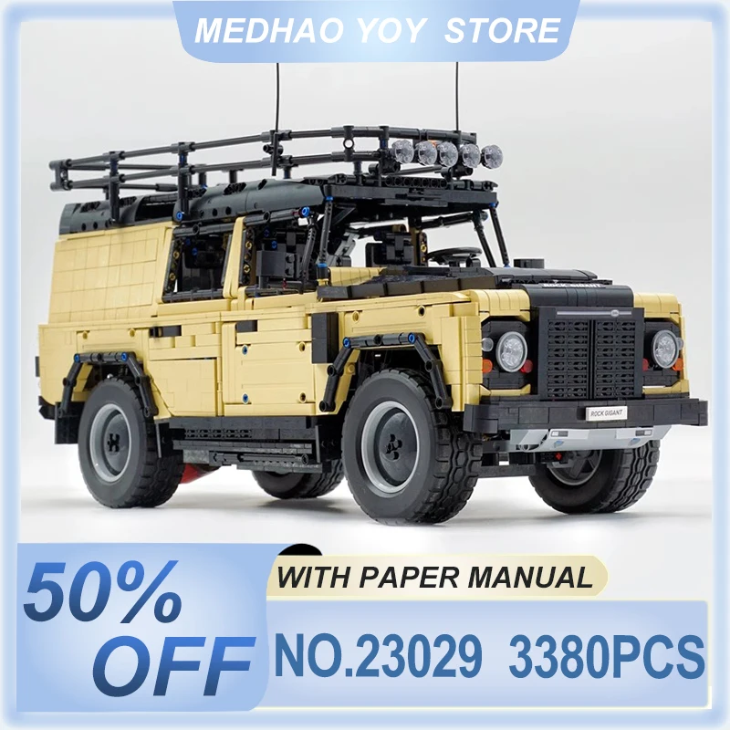 Klassieke YC-23029 High-Tech Building Land Off-road Rover Model MOC 1:8 Bakstenen Blokken Educatief DIY Speelgoed Fit Kids Chrismas Gift