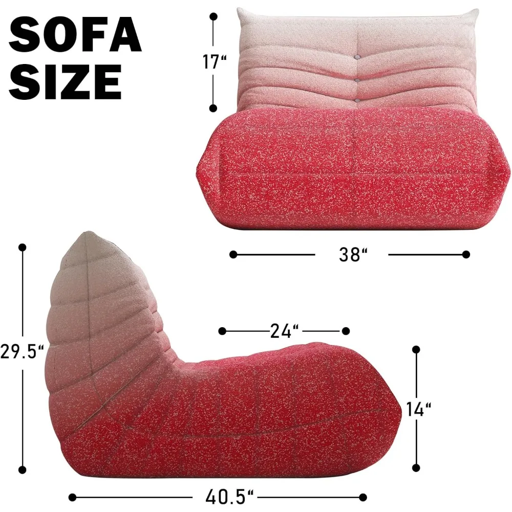 Adult-Sized Large Comfortable Bean Bag Sofa for Relaxation by the Fire