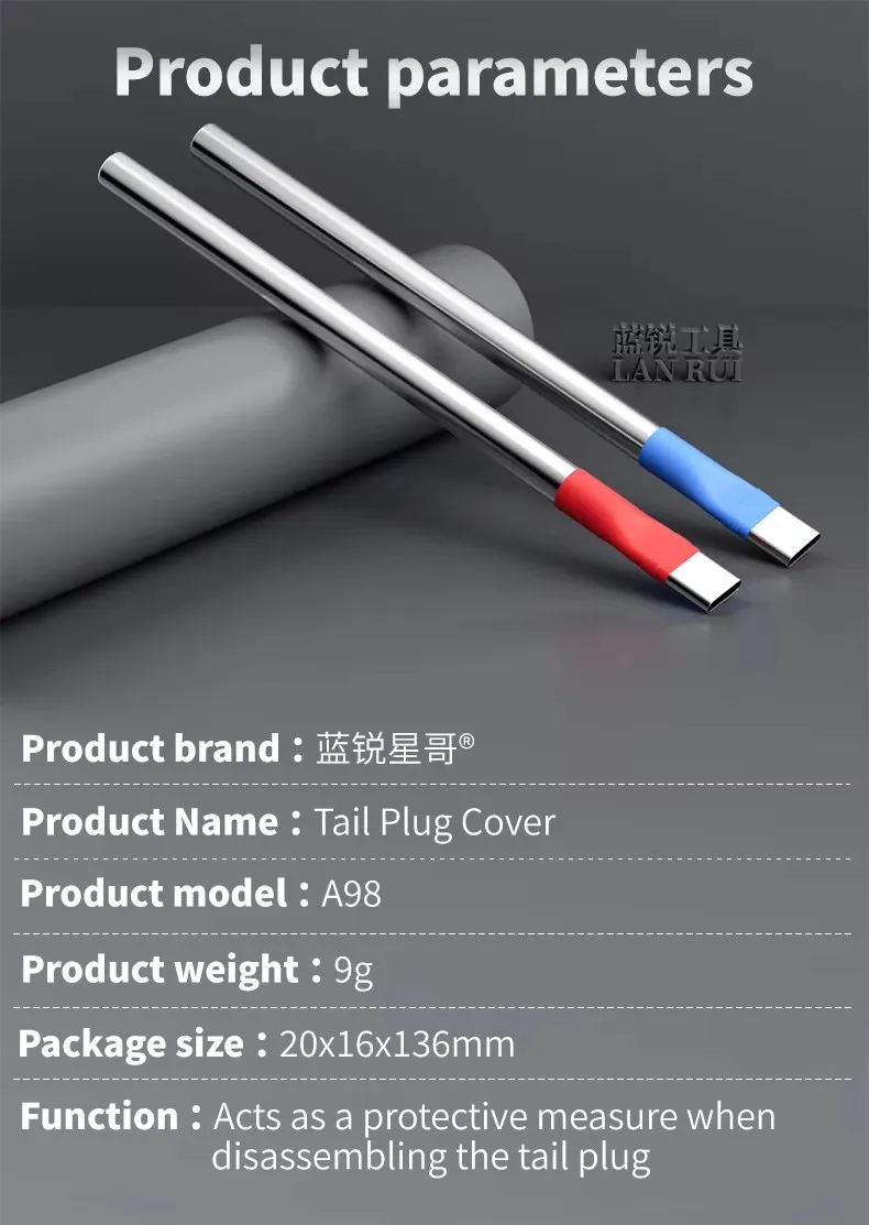 Lanrui A98 Type-C Tail Plug Anti Melting Protective Cover Prevent Damage Anti-Melting No Deformation Rear Plug Cover Reoair Tool