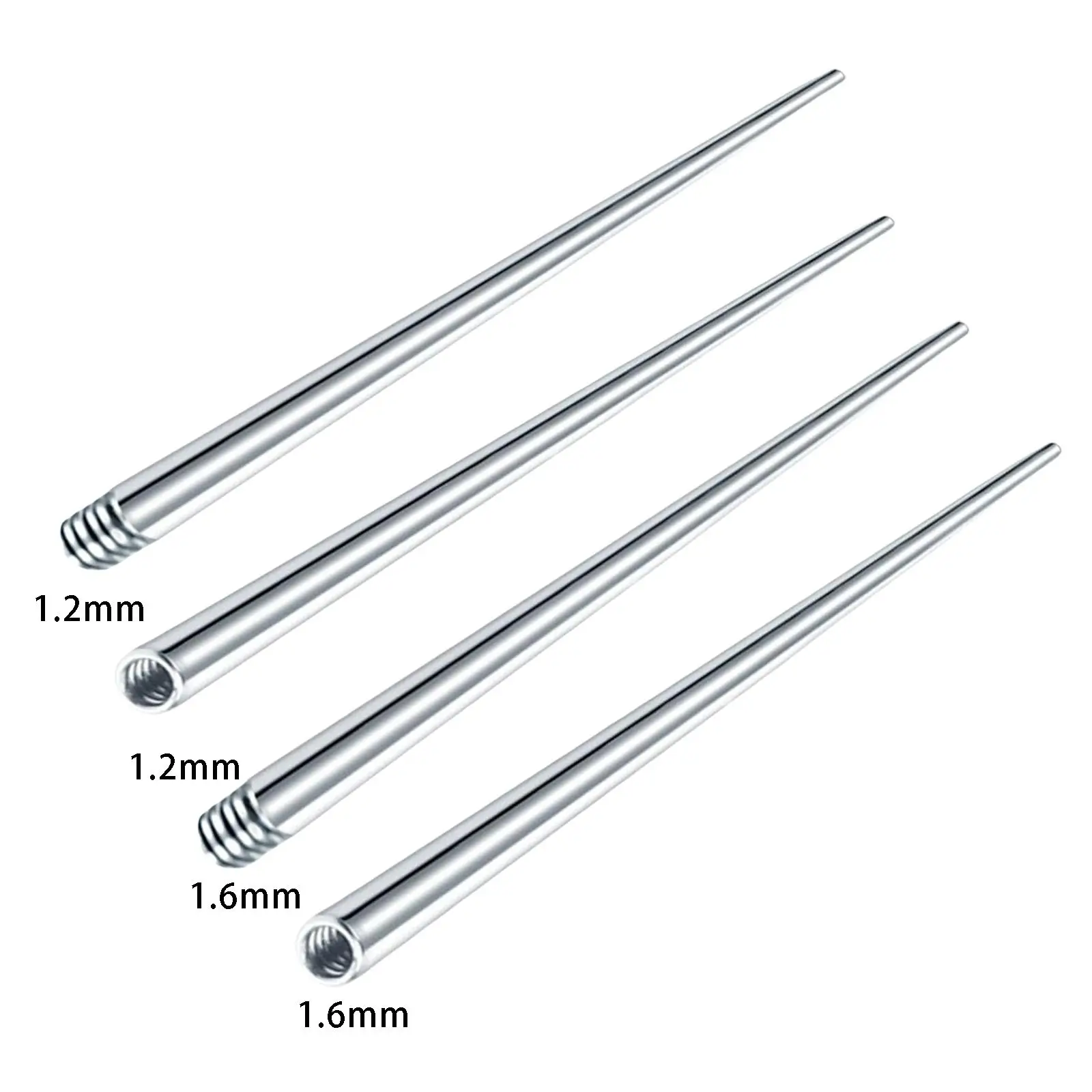 6xThreaded Taper for Threaded Jewelry Piercing Tool Stainless Steel for Ears