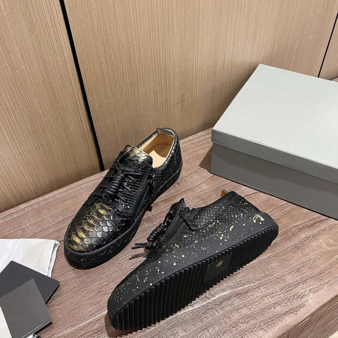 

New Fashion Casual Sneakers for Men Brand Designer Women Tennis shoes Luxury Real Leather GZ Loafers Sports shoes 35-48 G0252