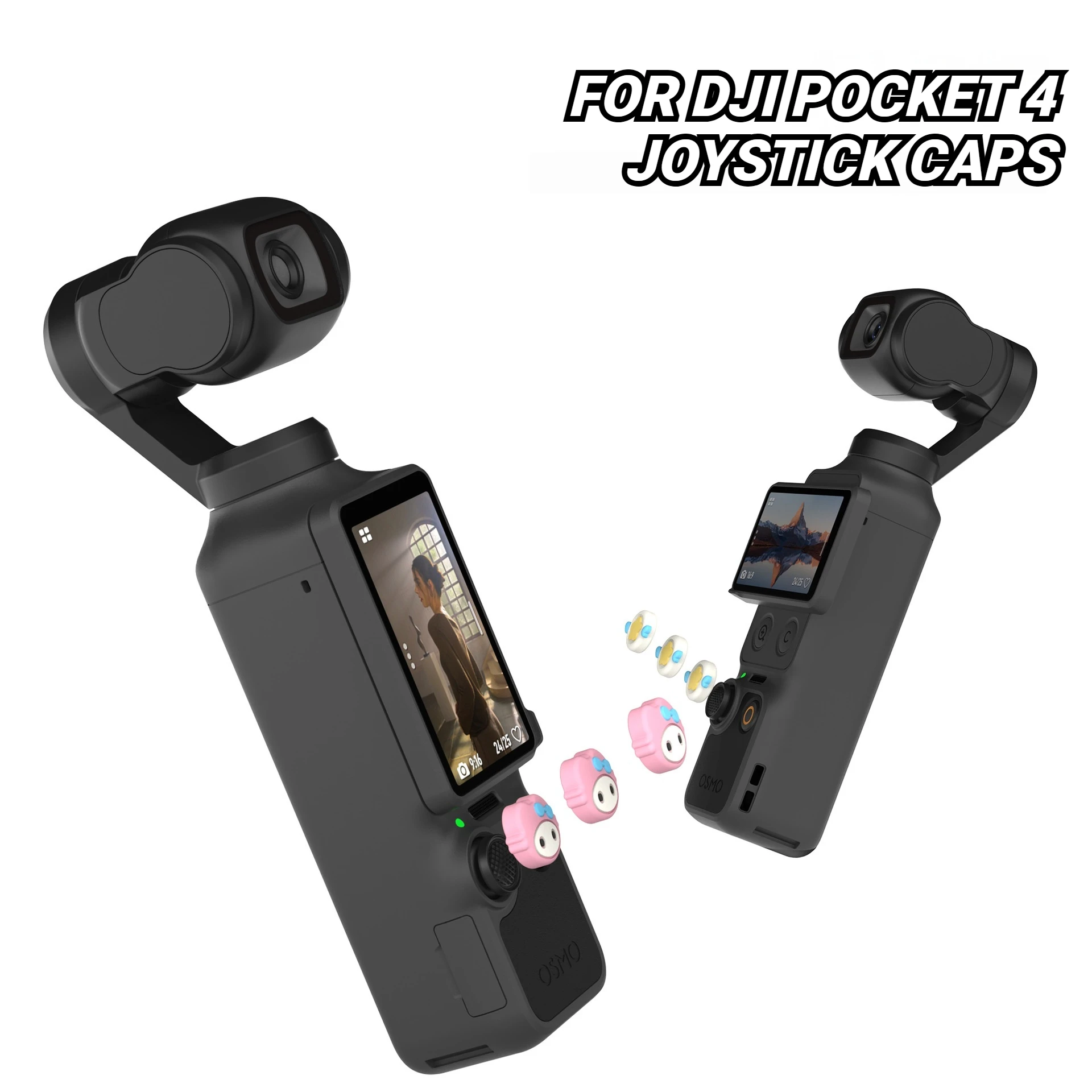 4Pcs/Set Joystick Cap Thumb Grip Set for DJI Osmo Pocket 4/4Pro Soft Silicone Thumbstick Cover