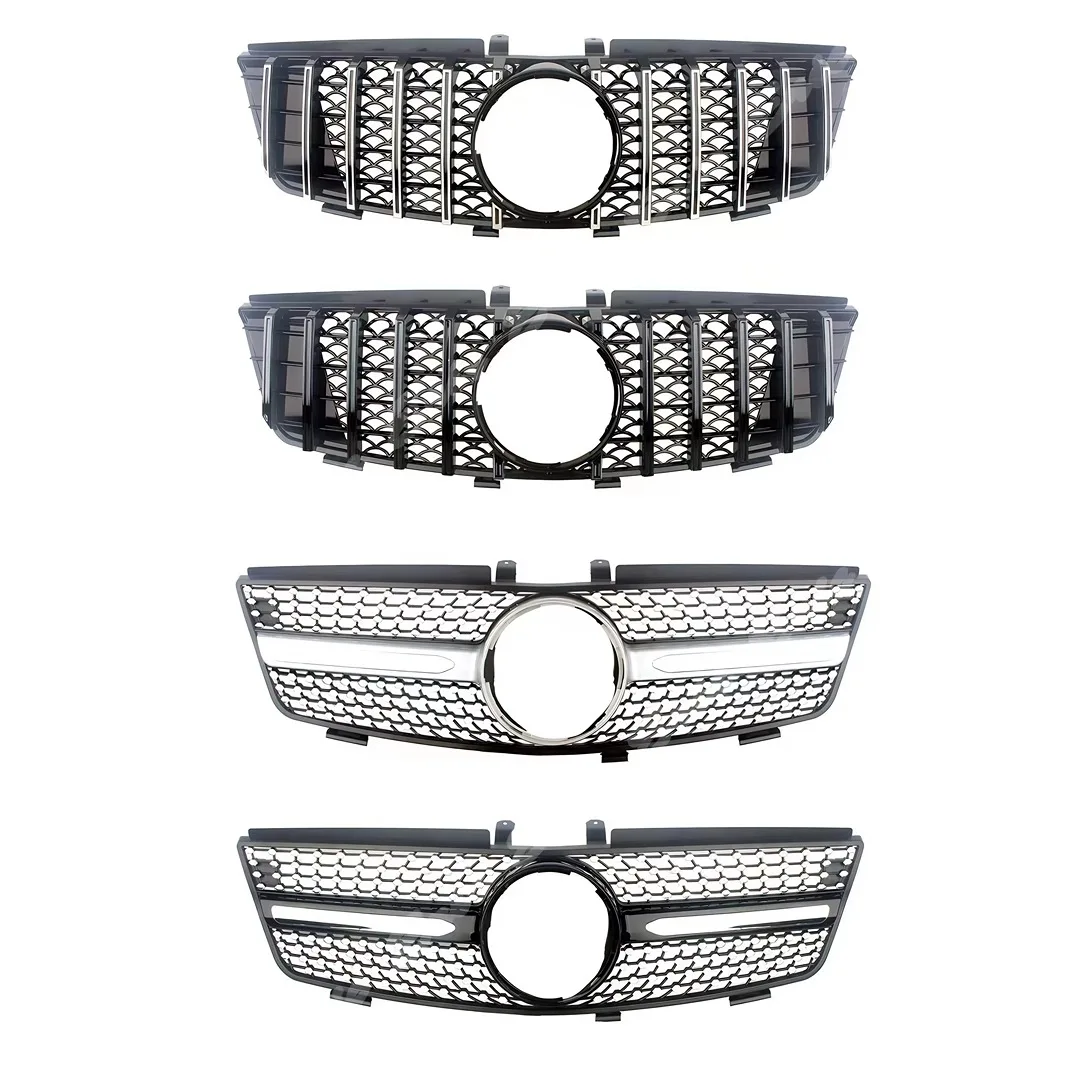 ตารางด้านหน้ากระจังหน้ากันชนปรับแต่งอุปกรณ์เสริมสําหรับ Mercedes Benz ML W164 2005-2011 ML300 ML350 ML500 ML550 GT เพชรสไตล์