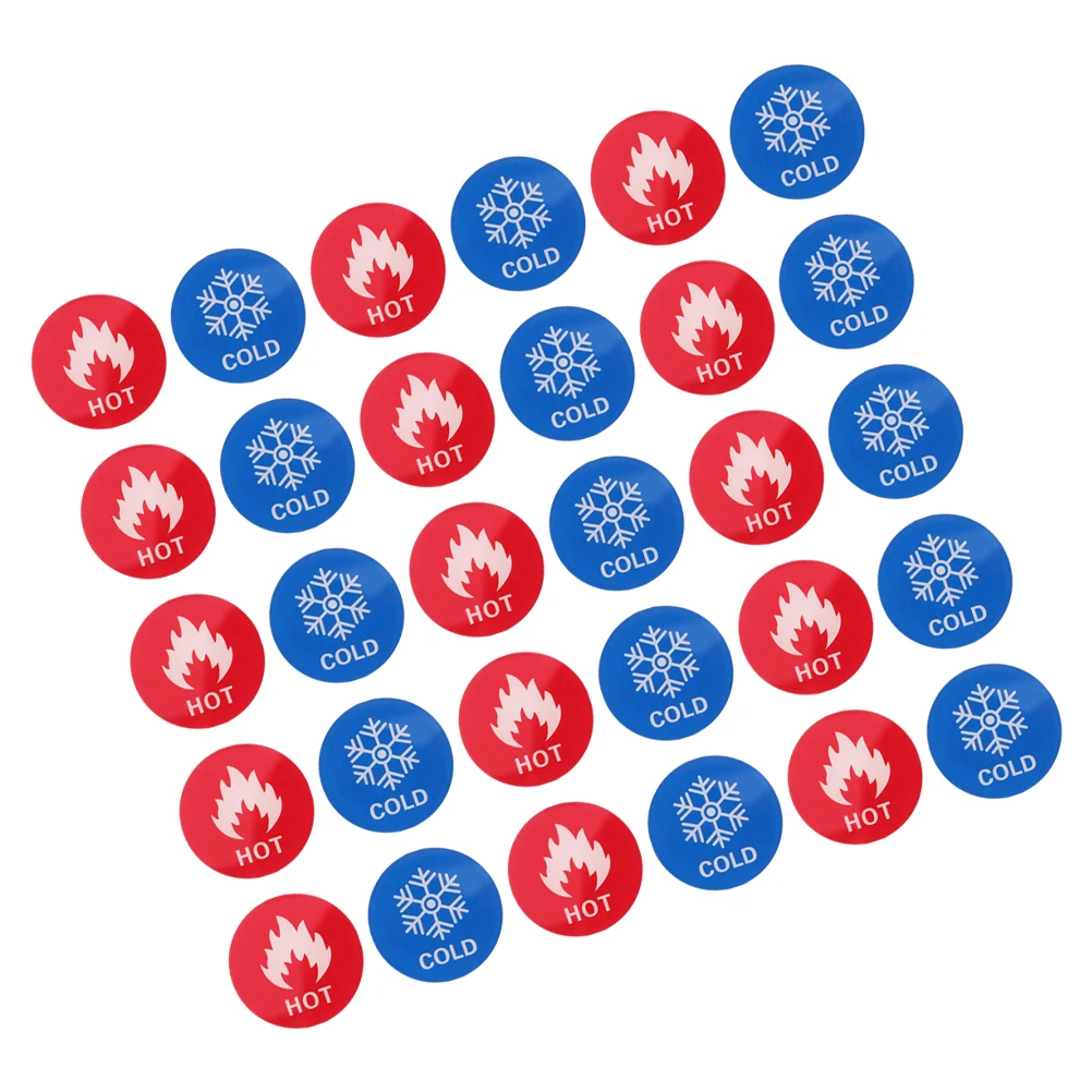 Hot Cold Water Sign Stickers Self-Adhesive Clear Acrylic Temperature Indicator For Bathroom Hotel Shower Faucet Safety