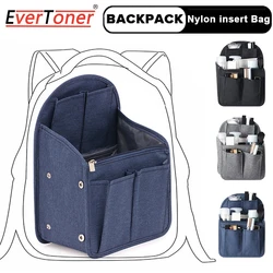 EverToner Nylon Travel Backpack Insert Organizer Storage Bag Large Capacity Toiletries Cosmetic Bag Schoolbag Storage Bags