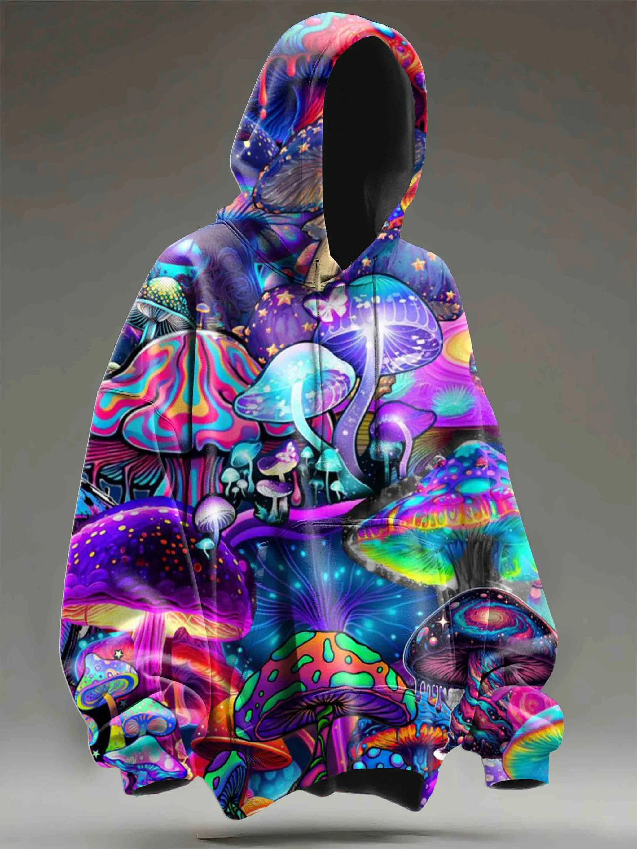 2027 Colorful Psychedelic Mushrooms 3D Printed Hoodie Sweatshirt Casual Women Men Hoodies Streetwear Fashion - view 3