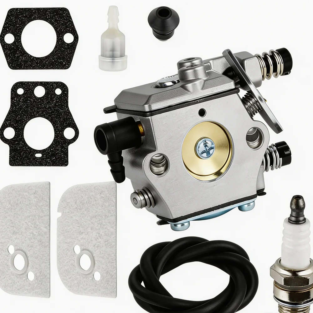 Chainsaw Tune Up Kit for Stihl 009 010 011 012 Carburetor with Gaskets Air Fuel Filter Line Spark Plug Motor Parts