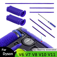 For Dyson V6 V7 Hose Soft Velvet Strips For Dyson V8 V10 V11 Robot Vacuum Floor Brush Accessories Roller Blue Hose Part Cleaning
