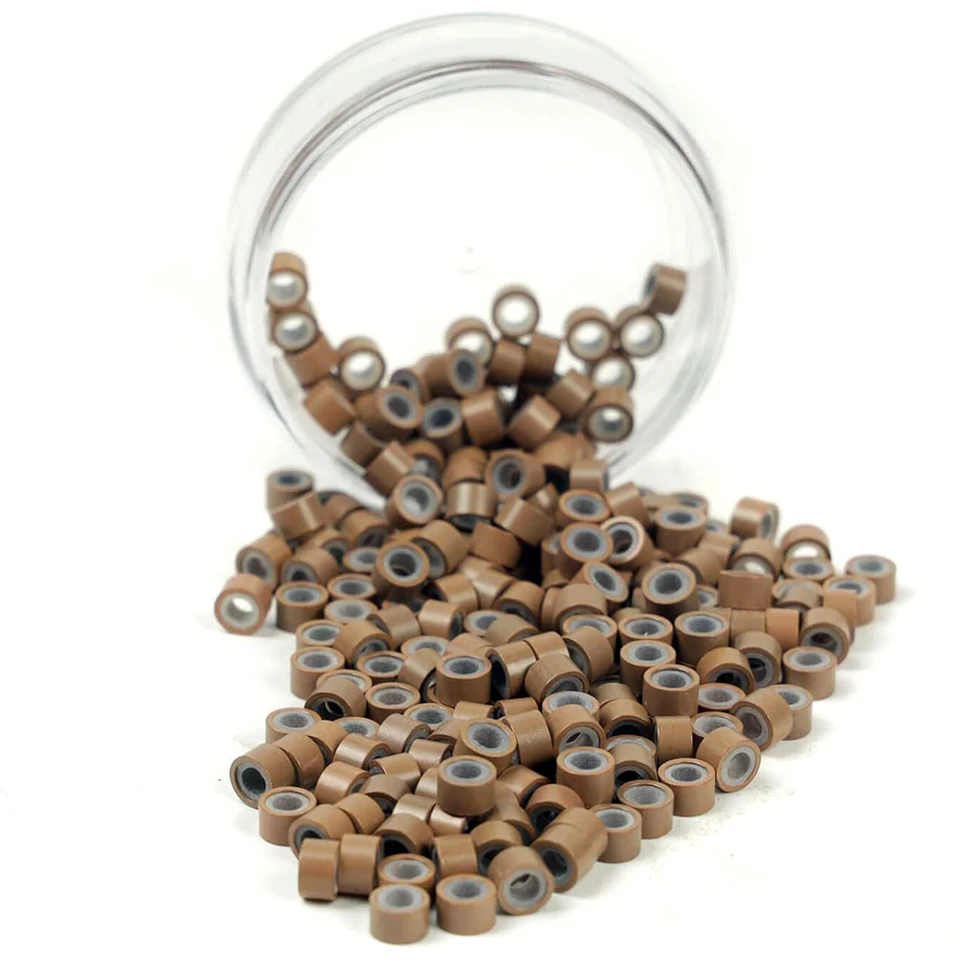 100 micro anillos de silicona para extensiones de cabello 5