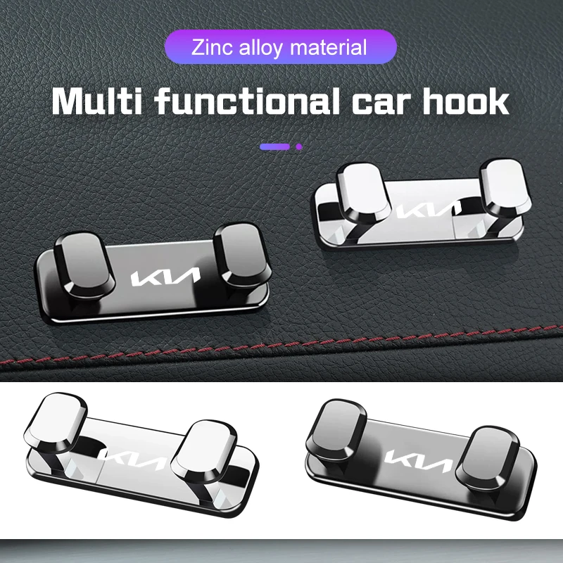 

For Kia Rio Ceed Sportage Cerato Soul Sorento K2 Picanto k5 Mini Car Hook Interior Storage Adhesive Dashboard Wall Hanging Hook