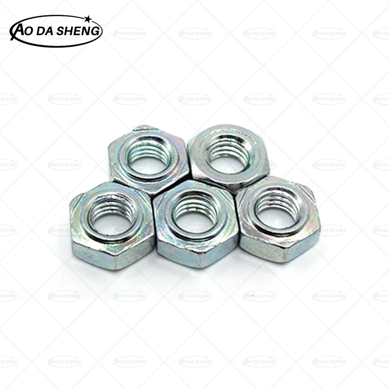 AODASHENG 50pcs M3 M4 M5 M6 M8 M10 M12 M16 DIN929 304 Stainless Steel Carbon Steel Hexagon Hex Weld Nut for Metalworking