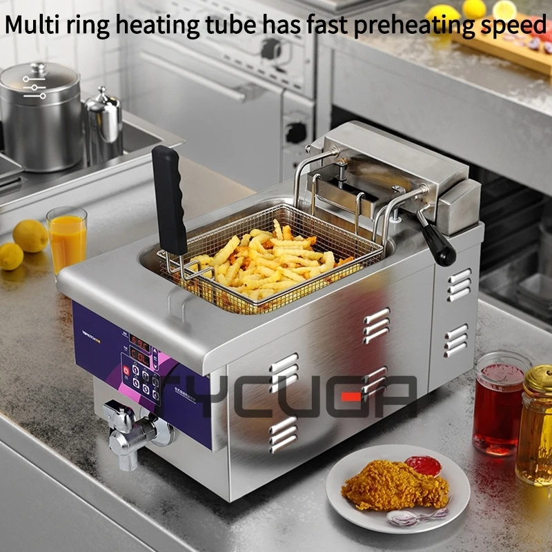 10L/12L Electric Deep Fryer Oil Oven Hotpot Adjustable Thermostat Fried Chicken Grill French Fries Frying Machine Heating Cooker