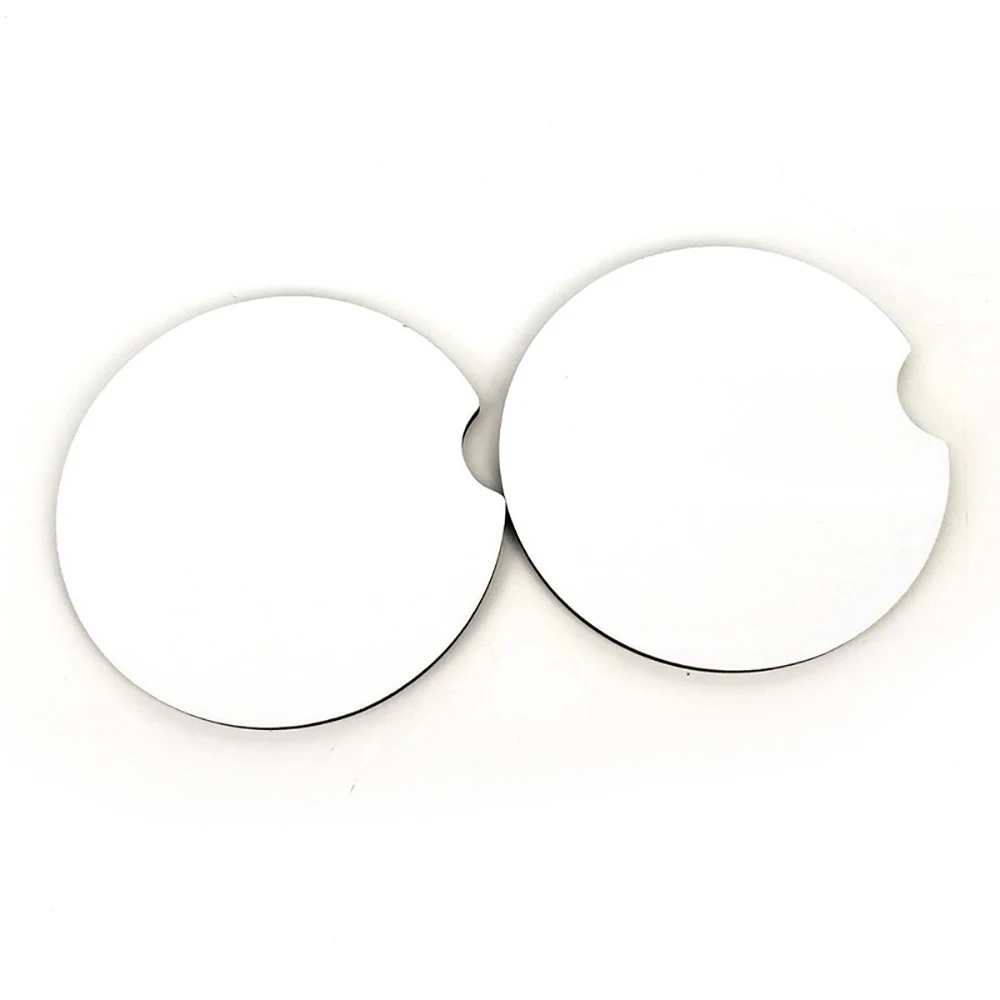 50pcs  Cup Mat Sublimation DIY White Blank MDF Wood Car Drink Coaster Round Square DIY Heat Transfer Custom Print 6.5cm