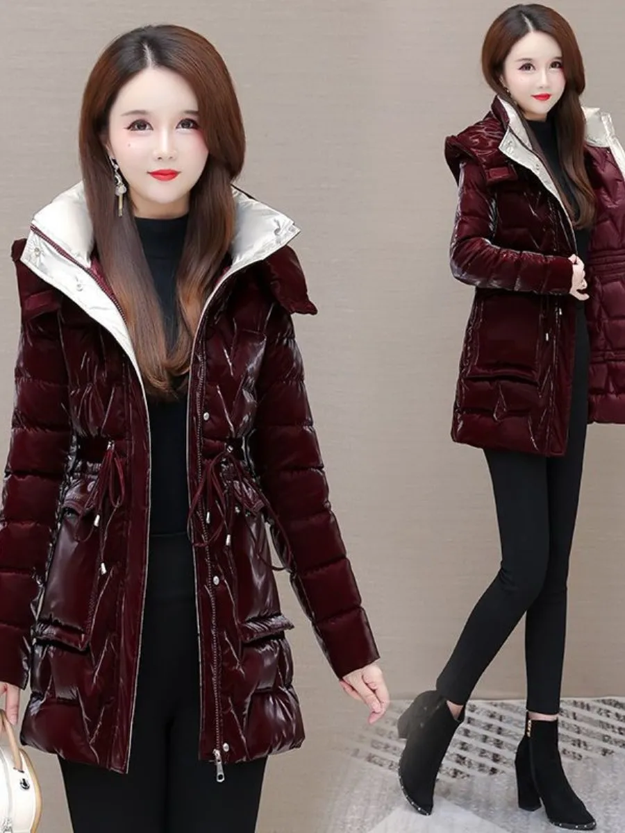 iny-non-waable-down-jaet-women's-sli-new-winter-korean-version-thiened-hooded-mid-length-large-clothing-two-piece