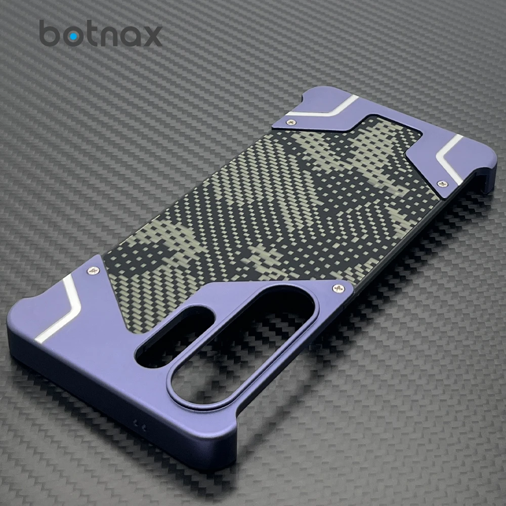 

botnax Camouflage Case for Galaxy S26 Ultra Cover Frameless Metal Alloy Armor Samsung S26 U Carbon Fiber Shell Built-in Magnet