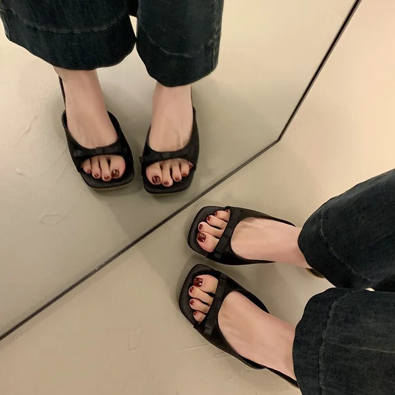 Picture 4: Women's Summer Outdoor One Strap Comfortable Sandals Bowknot High Heel Platform Wedges Pumps