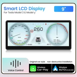 Tomostrong For Teslas Model 3 Model Y Digital Dashboard Heads Up Display Carplay Android Auto Siri OTA For Tesla HUD Accessories