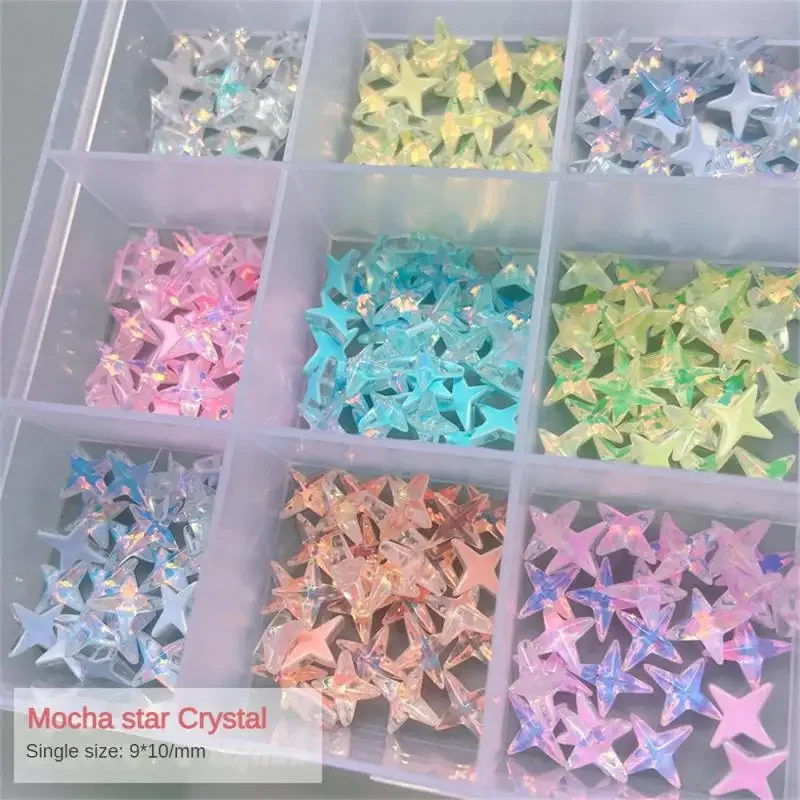 Star Rhinestone 8 Models Preferred Material Star Design Various Colors Polished Round Nail Supplies Nail Art Accessories Aurora